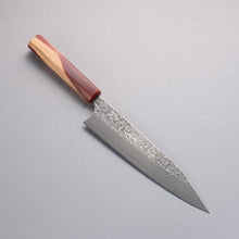  Yoshimi Kato SG2 Black Damascus Kiritsuke Gyuto 210mm Olive Tree and Red Resin Handle - Seisuke Knife