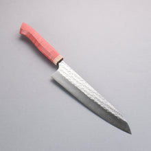  Yoshimi Kato Minamo SG2 Hammered Gyuto 210mm Western style (red) Handle - Seisuke Knife