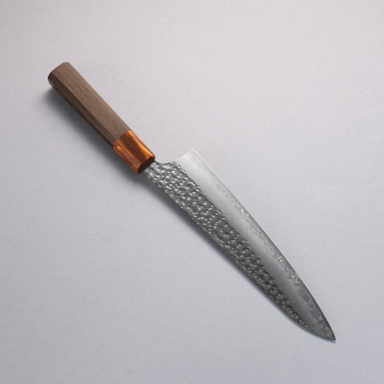 Yu Kurosaki Senko Ryu SG2 Hammered Gyuto 210mm Sandalwood (grey)(ferrule:Acrylic) Handle - Seisuke Knife