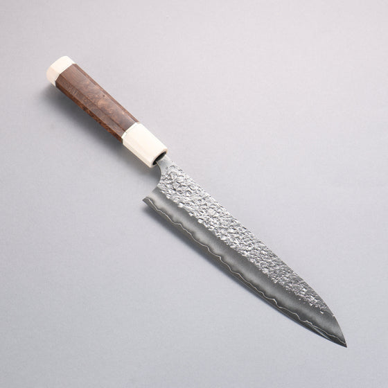 Yu Kurosaki Shizuku SG2 Hammered Gyuto 210mm Stabilized wood (Birch Burl) Handle - Seisuke Knife