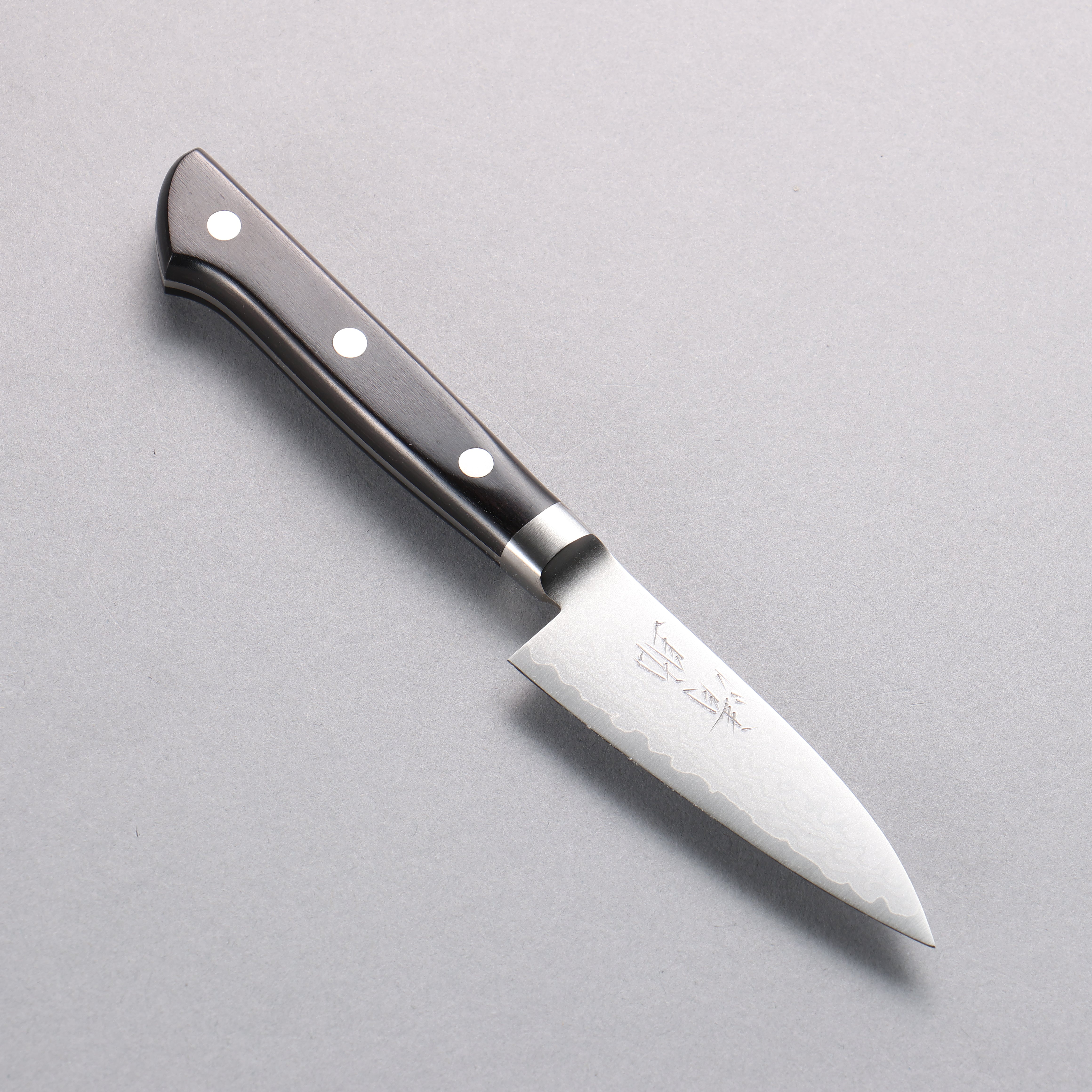 Seisuke VG10 Damascus Petty-Utility 80mm Black Pakka wood Handle - Seisuke Knife
