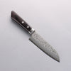 Seisuke VG10 Damascus Small Santoku 135mm Black Pakka wood Handle - Seisuke Knife - Slide 10