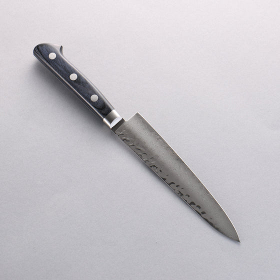 Seisuke VG10 33 Layer Hammered Petty-Utility 150mm Navy blue Pakka wood Handle - Seisuke Knife