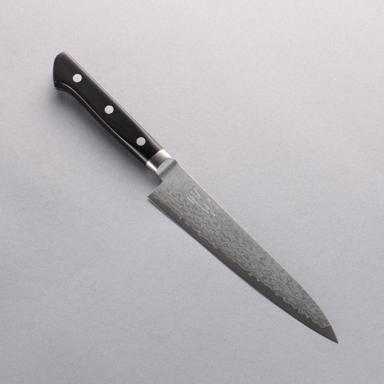 Seisuke VG10 Damascus Petty-Utility 150mm Black Pakka wood Handle - Seisuke Knife