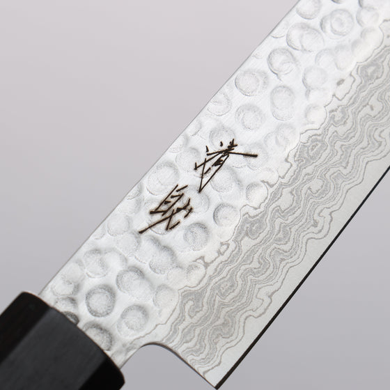 Seisuke AUS10 45 Layer Damascus Petty-Utility 150mm Shitan Handle - Seisuke Knife