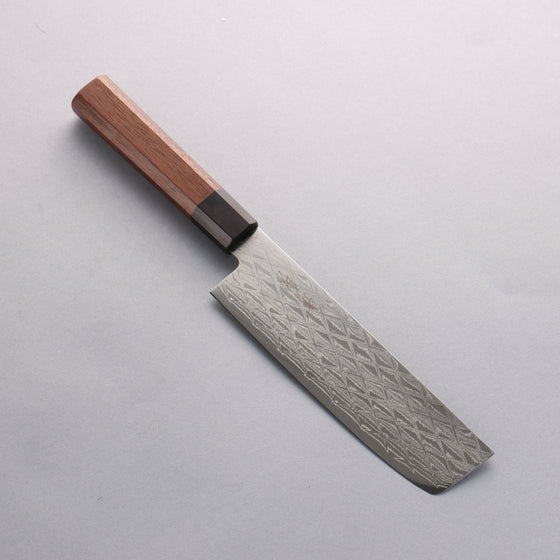 Seisuke AUS10 Mirror Crossed Usuba 160mm Shitan (ferrule: Black Pakka wood) Handle - Seisuke Knife