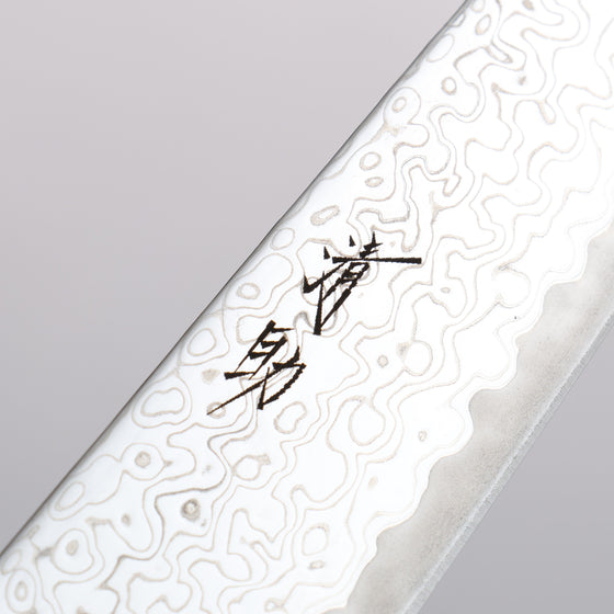 Seisuke VG10 Mirrored Finish Damascus Petty-Utility 135mm Oak Handle - Seisuke Knife