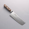 Seisuke Kagami2 AUS10 Mirrored Finish Damascus Nakiri 165mm Brown Pakka wood Handle - Seisuke Knife