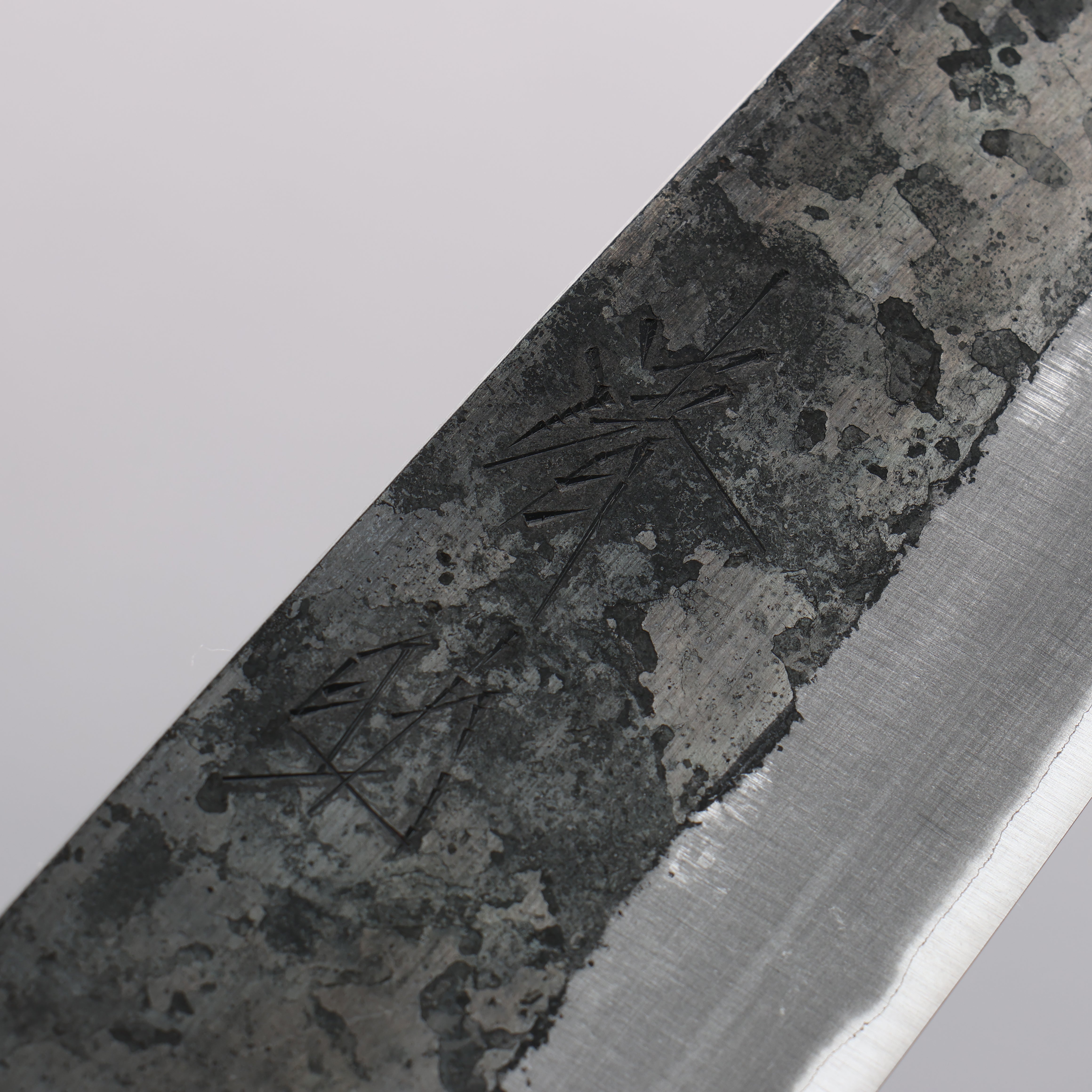 Seisuke Kurumi Blue Steel Kurouchi Santoku 165mm Walnut (With Double Red Pakka wood) Handle - Seisuke Knife