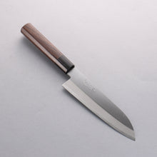  Seisuke Blue Super Kasumitogi Santoku 165mm Shitan Handle - Seisuke Knife