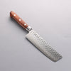 Seisuke VG10 17 Layer Damascus Nakiri 165mm Mahogany Handle - Seisuke Knife