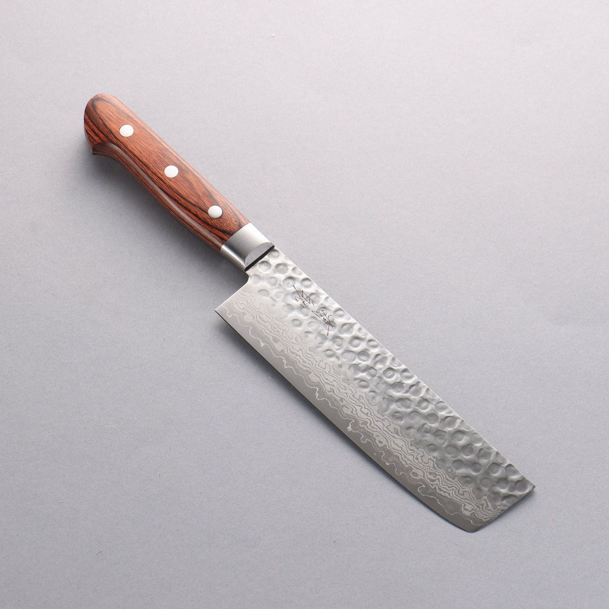 Seisuke VG10 17 Layer Damascus Nakiri 165mm Mahogany Handle