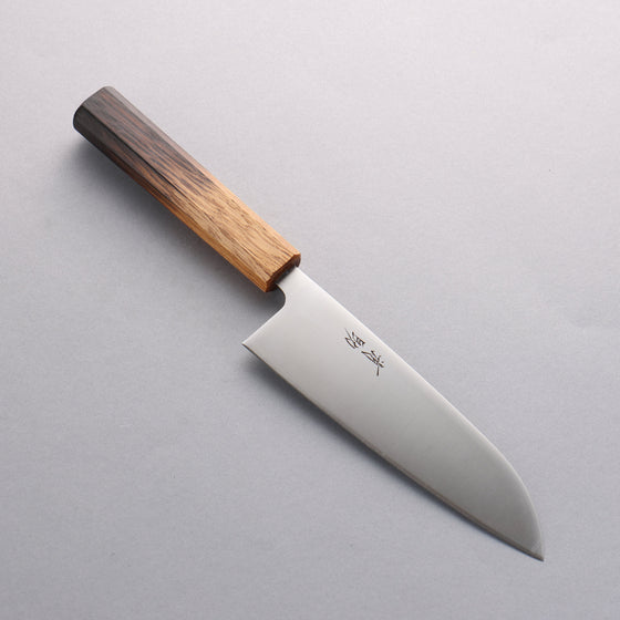 Seisuke AUS8 Coreless Santoku 180mm Burnt Oak Handle - Seisuke Knife