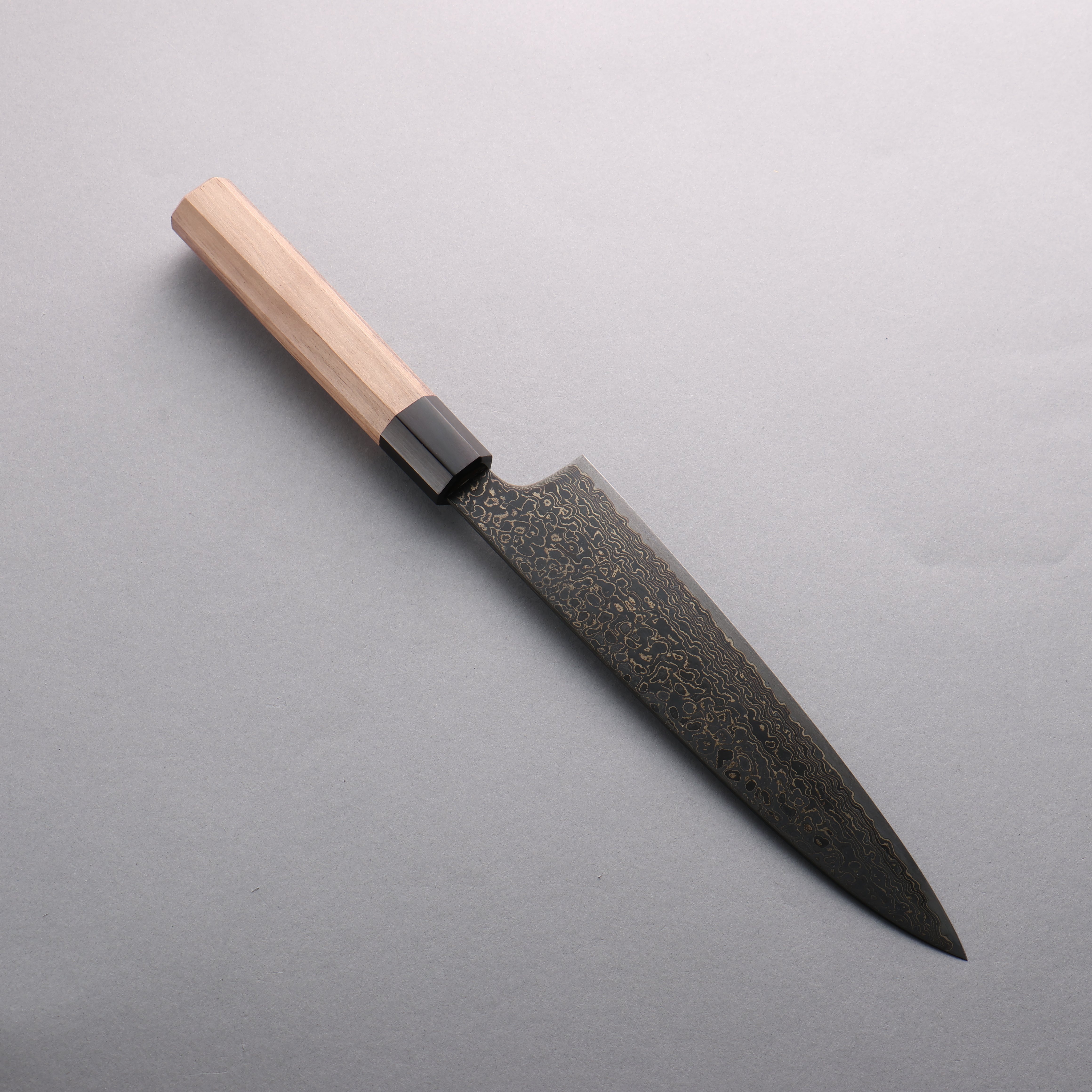 Kagekiyo ZA-18 Black Damascus Gyuto 210mm Walnut Handle - Seisuke Knife
