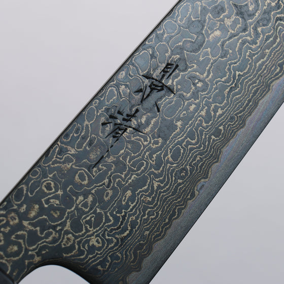 Kagekiyo ZA-18 Damascus Black Dyed Gyuto 210mm Walnut Handle - Seisuke Knife