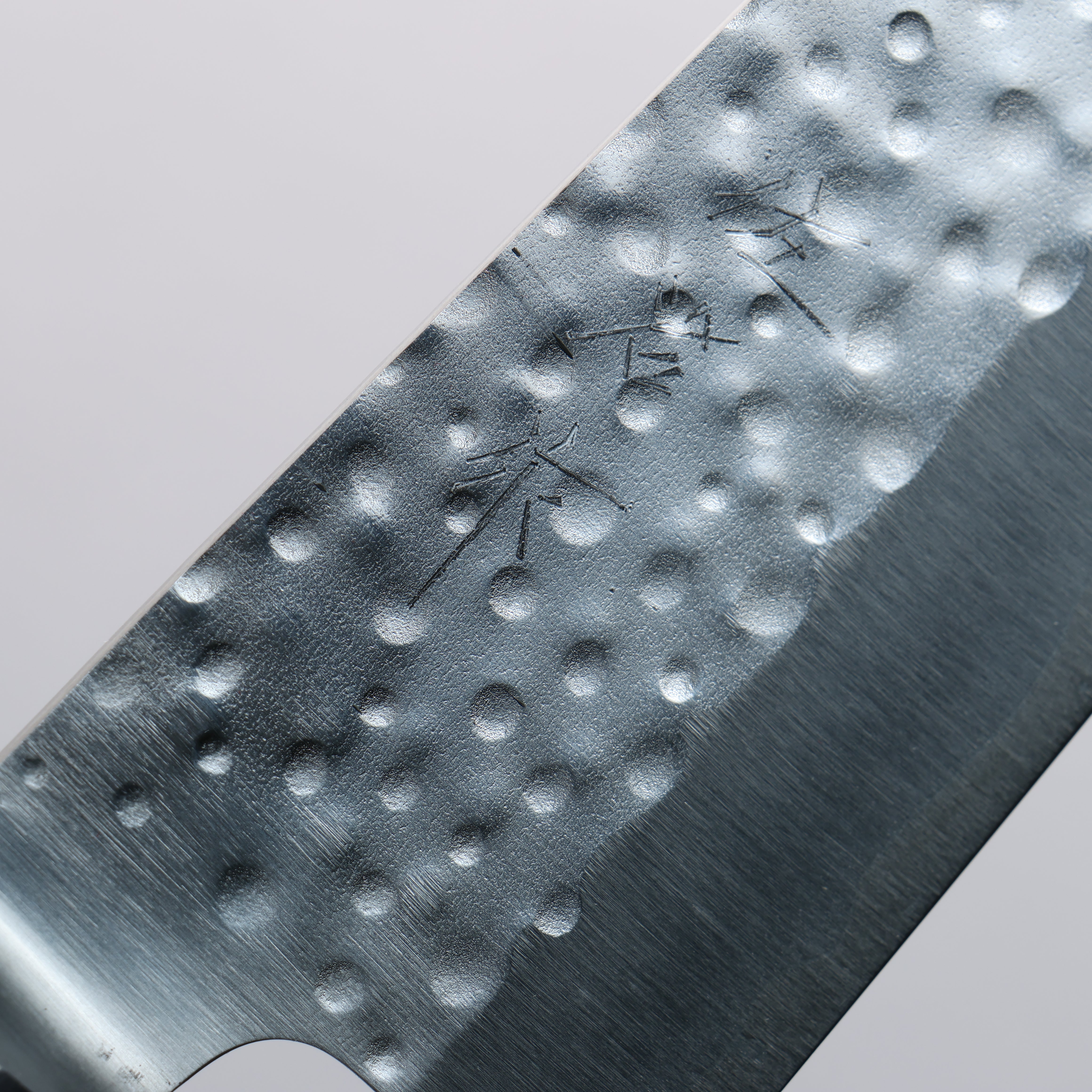 Takeshi Saji SG2 Hammered Maru Santoku 180mm Chinese Quince Burl Handle - Seisuke Knife