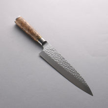  Takeshi Saji SG2 Hammered(Maru) Gyuto 210mm Chinese Quince Burl Handle - Seisuke Knife