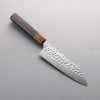 Yoshimi Kato Silver Steel No.3 Hammered(Maru) Bunka 170mm Ebony (ferrule: Orange Resin) Handle - Seisuke Knife - Slide 1