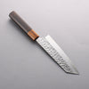 Yoshimi Kato Silver Steel No.3 Hammered(Maru) Bunka 170mm Ebony (ferrule: Orange Resin) Handle - Seisuke Knife - Slide 2