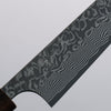 Yoshimi Kato SG2 Black Damascus Kiritsuke Petty-Utility 150mm Sandalwood with White Ring Handle - Seisuke Knife - Slide 3