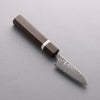 Yoshimi Kato SG2 Black Damascus Paring 75mm Sandalwood with White Ring Handle - Seisuke Knife - Slide 1