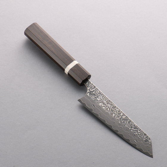 Yoshimi Kato SG2 Black Damascus Small Bunka 130mm Sandalwood with White Ring Handle - Seisuke Knife