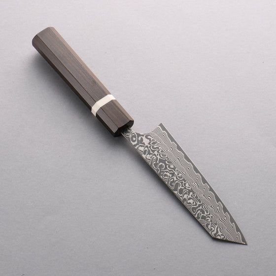 Yoshimi Kato SG2 Black Damascus Small Bunka 130mm Sandalwood with White Ring Handle - Seisuke Knife