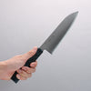 Seisuke Blue Super Migaki Polish Finish Santoku 180mm Stabilized wood Handle - Seisuke Knife - Slide 9