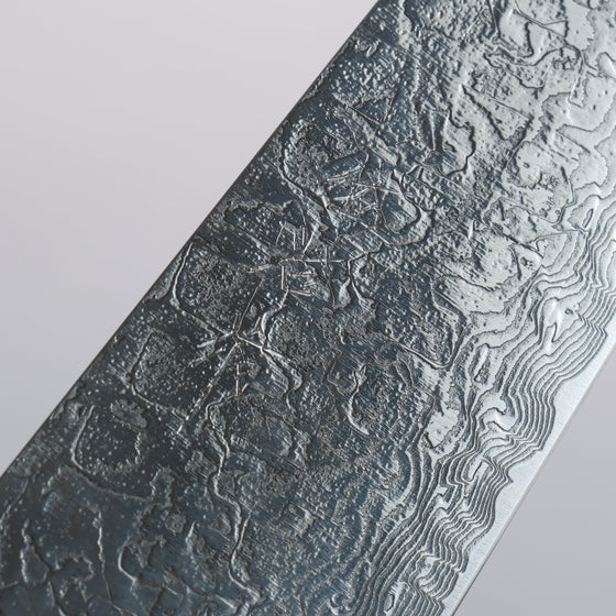 Takeshi Saji SG2 Diamond Finish Damascus Gyuto 180mm Orange Cow Bone Handle - Seisuke Knife