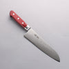 Seisuke VG10 33 Layer Mirrored Finish Damascus Santoku 180mm Red Pakka wood Handle - Seisuke Knife