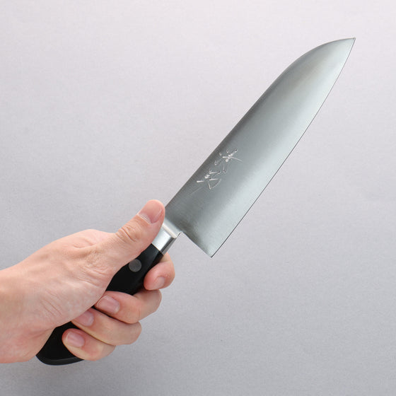 Seisuke VG1 Santoku 180mm Black Pakka wood Handle - Seisuke Knife