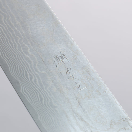 Anryu VG10 Migaki Finished Damascus Bunka 170mm Rosewood (White Turquoise Ring) Handle - Seisuke Knife