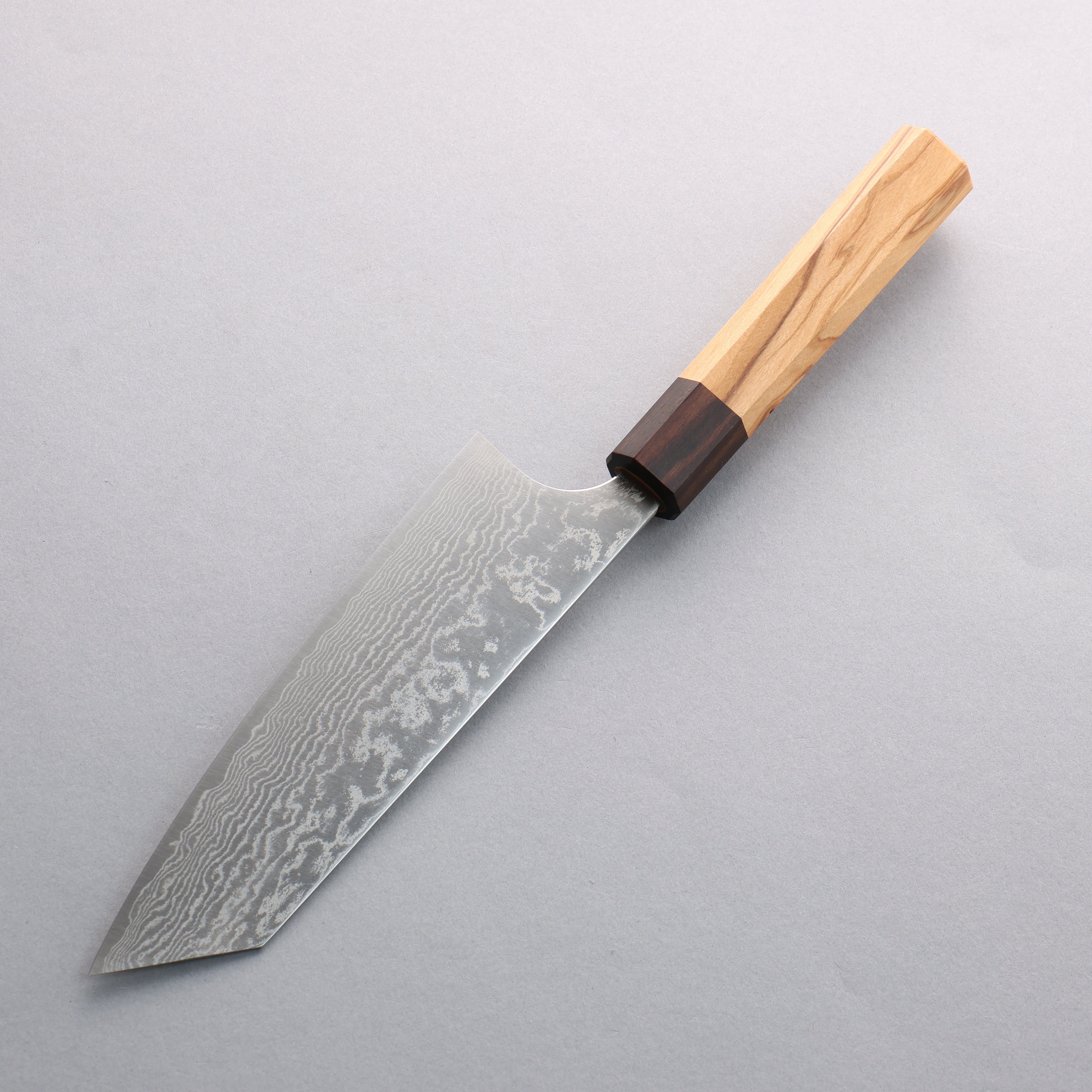 Anryu VG10 Migaki Finished Damascus Bunka 170mm Keyaki Elm Handle - Seisuke Knife