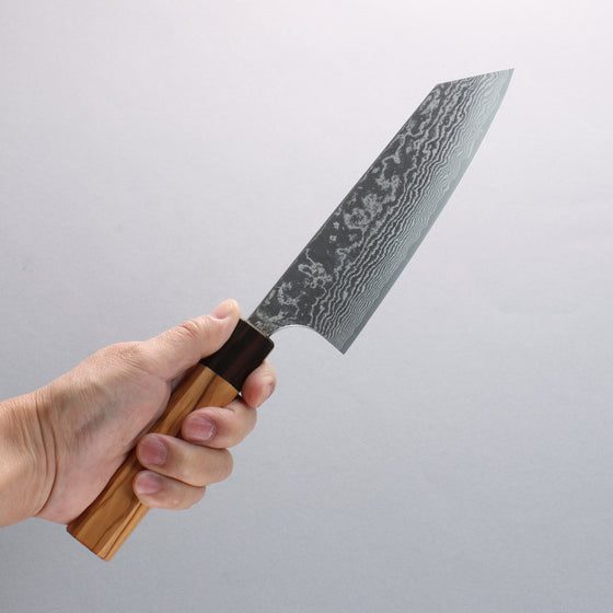 Anryu VG10 Migaki Finished Damascus Bunka 170mm Keyaki (Japanese Elm) Handle - Seisuke Knife