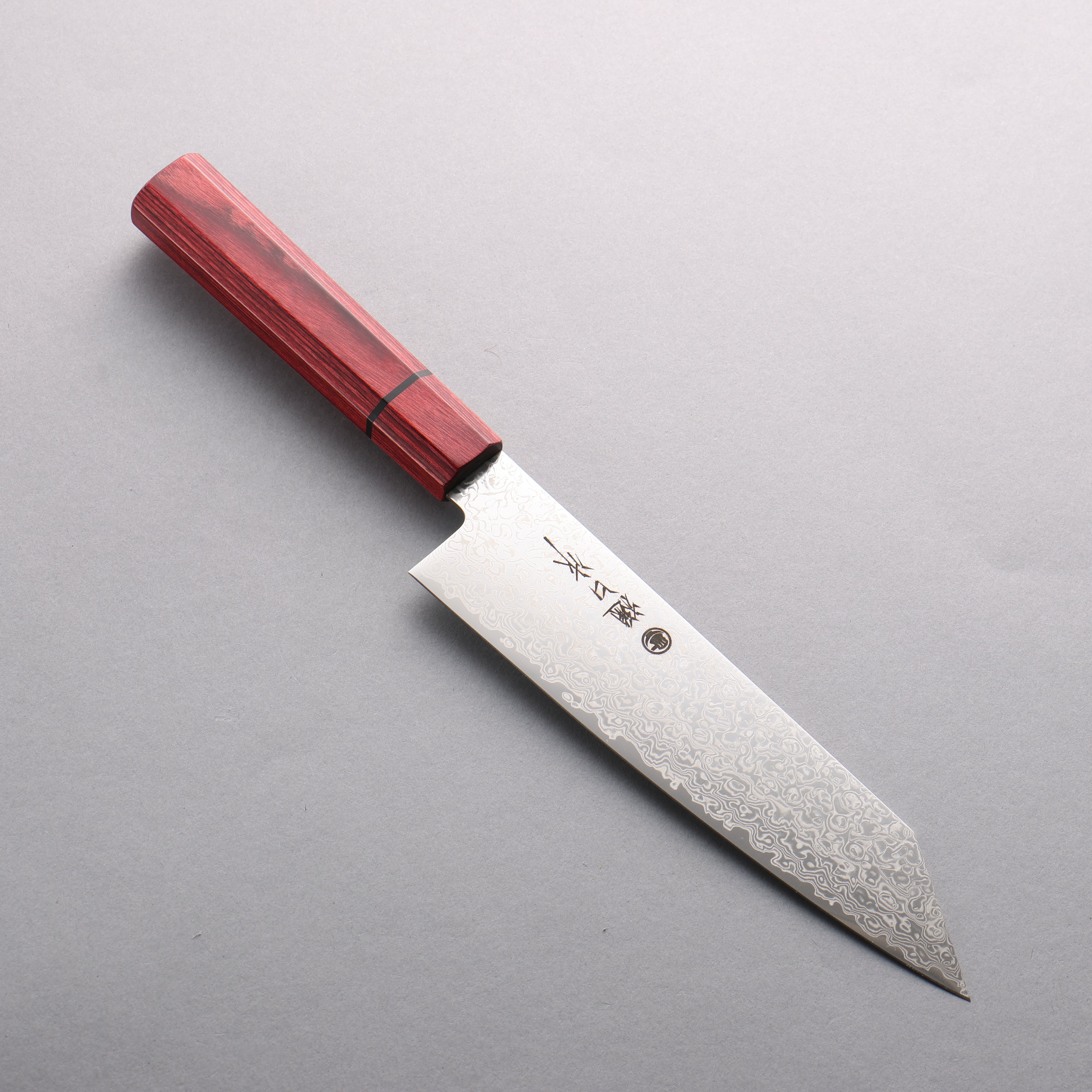 Higuchi SG2 Damascus Migaki Finished Kiritsuke Santoku 180mm Red Pakka wood Handle - Seisuke Knife