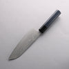 Anryu VG10 Migaki Finished Damascus Santoku 170mm Indigo Color Lacquered Handle - Seisuke Knife - Slide 2