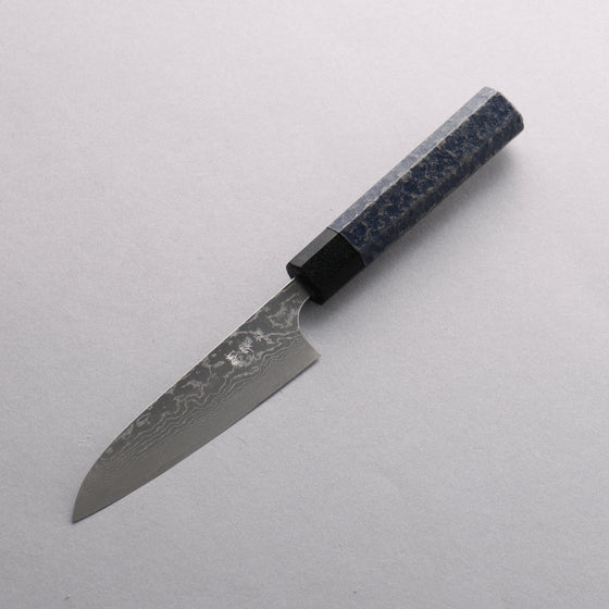 Anryu VG10 Migaki Finished Damascus Petty-Utility 120mm Indigo Color Lacquered Handle - Seisuke Knife