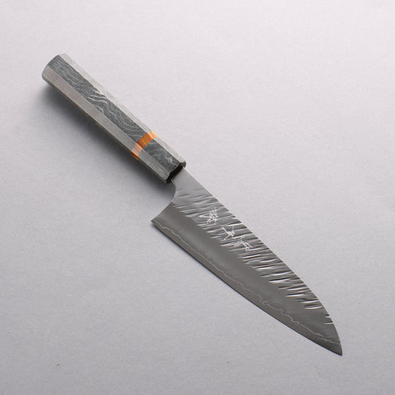 Yu Kurosaki Fujin SG2 Hammered Small Santoku 150mm Stabilized wood (With Acrylic Ring) Handle - Seisuke Knife