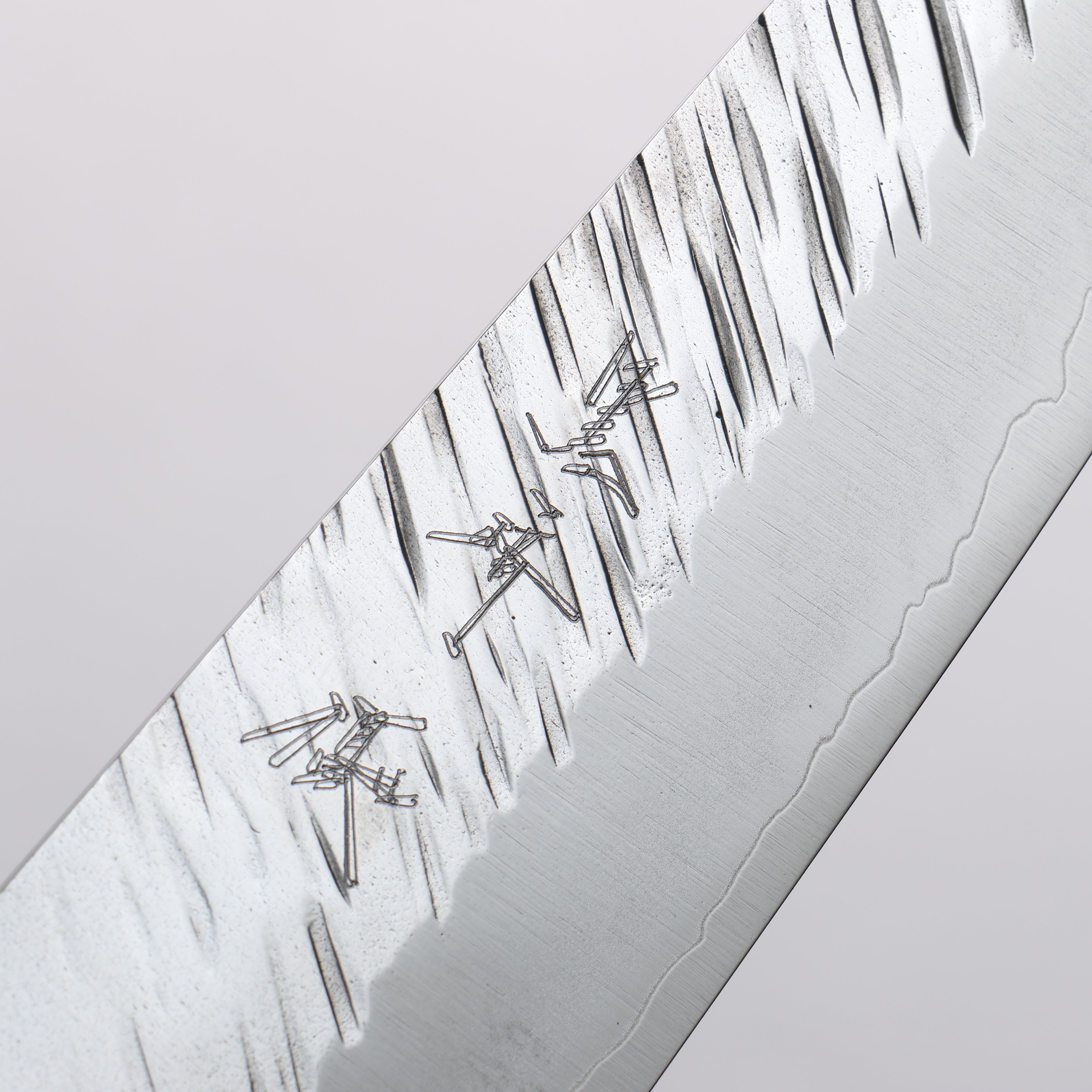 Yu Kurosaki Fujin SG2 Hammered Small Santoku 150mm Stabilized wood (With Acrylic Ring) Handle - Seisuke Knife