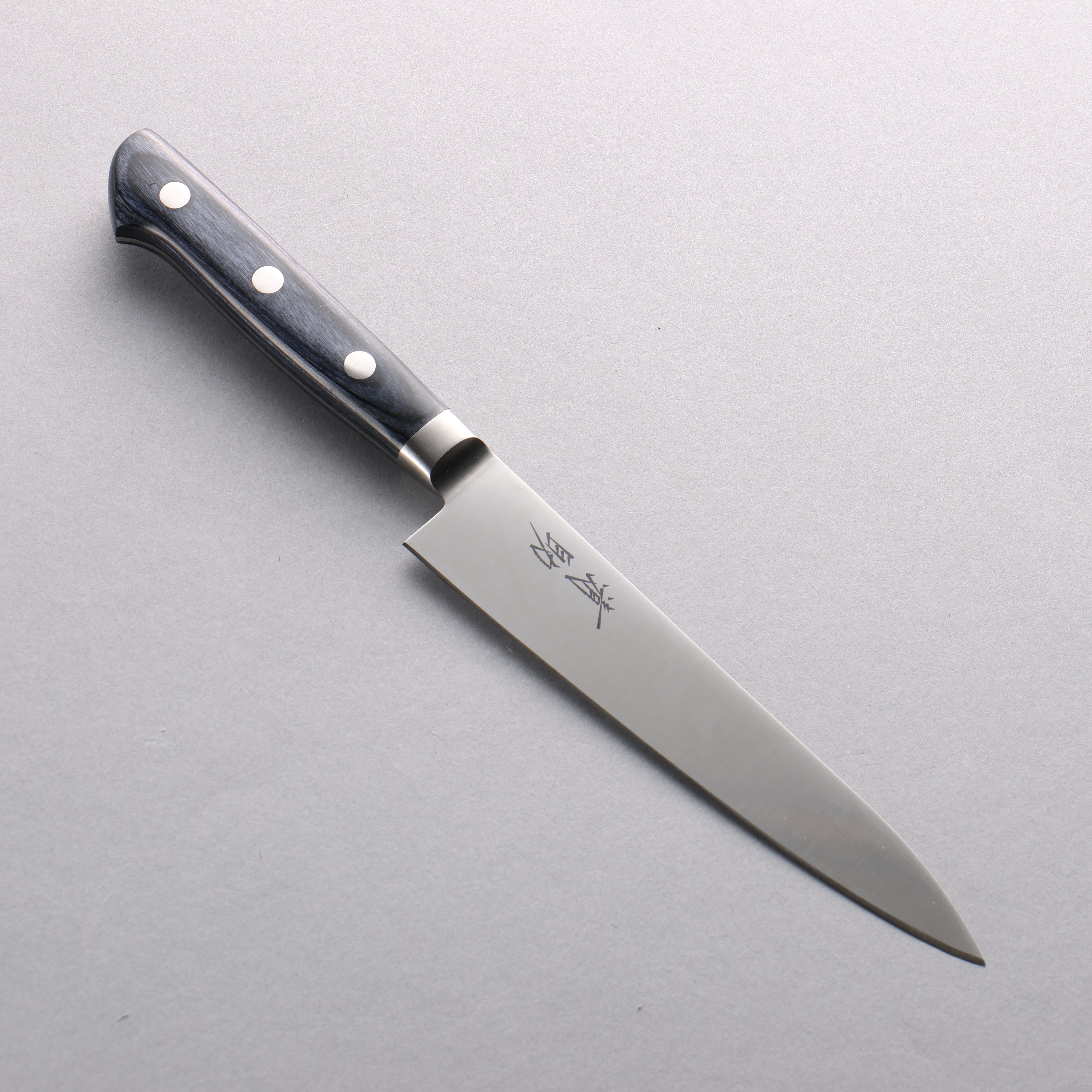 Seisuke Seiten Molybdenum Petty-Utility 150mm Navy Blue Pakkawood Handle - Seisuke Knife