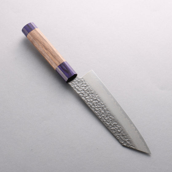 Seisuke Silver Steel No.3 Hammered Damascus Bunka 170mm Walnut (With Double Blue Pakka wood) Handle - Seisuke Knife