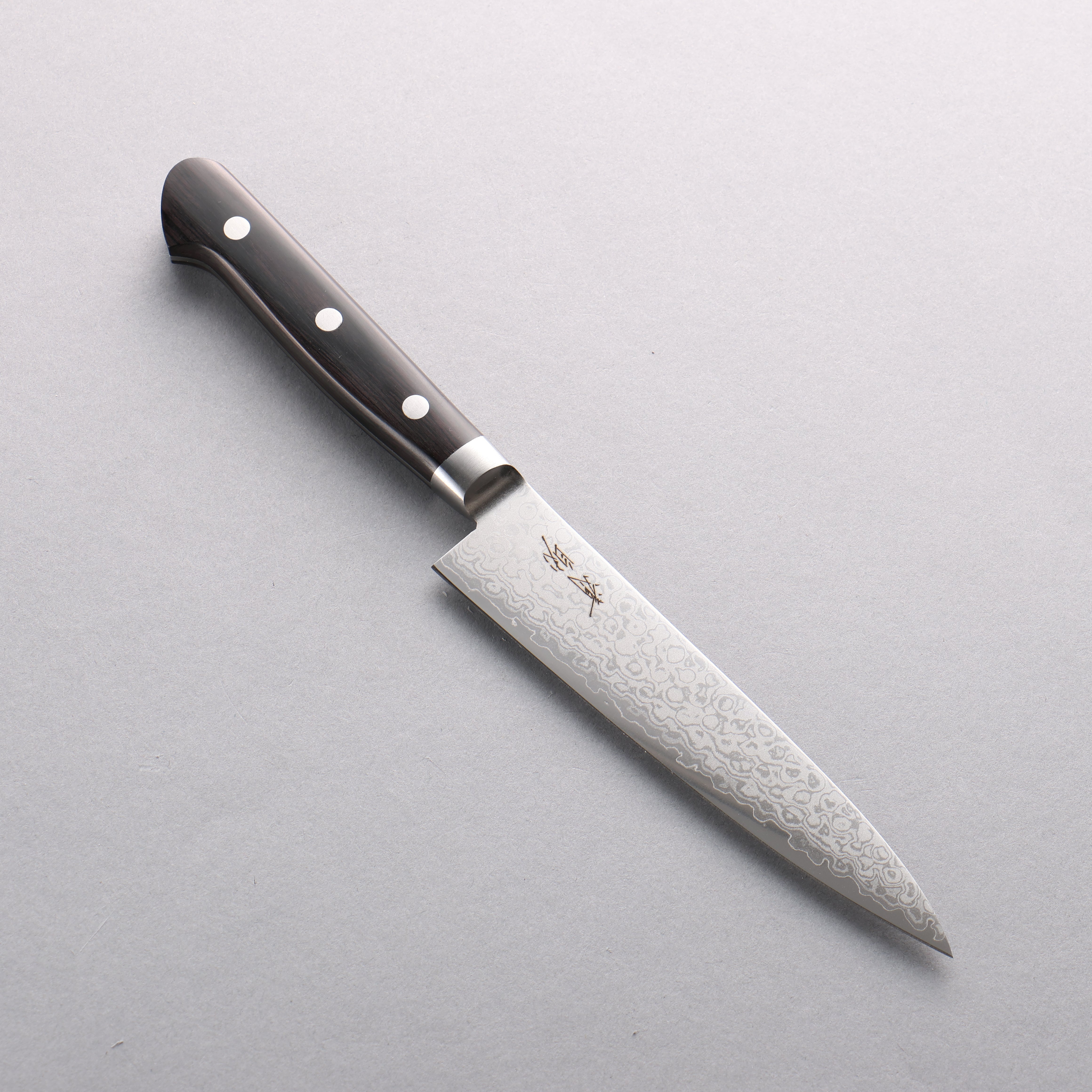 Seisuke VG10 8 Layer Damascus Migaki Petty-Utility 135mm Black Pakkawo