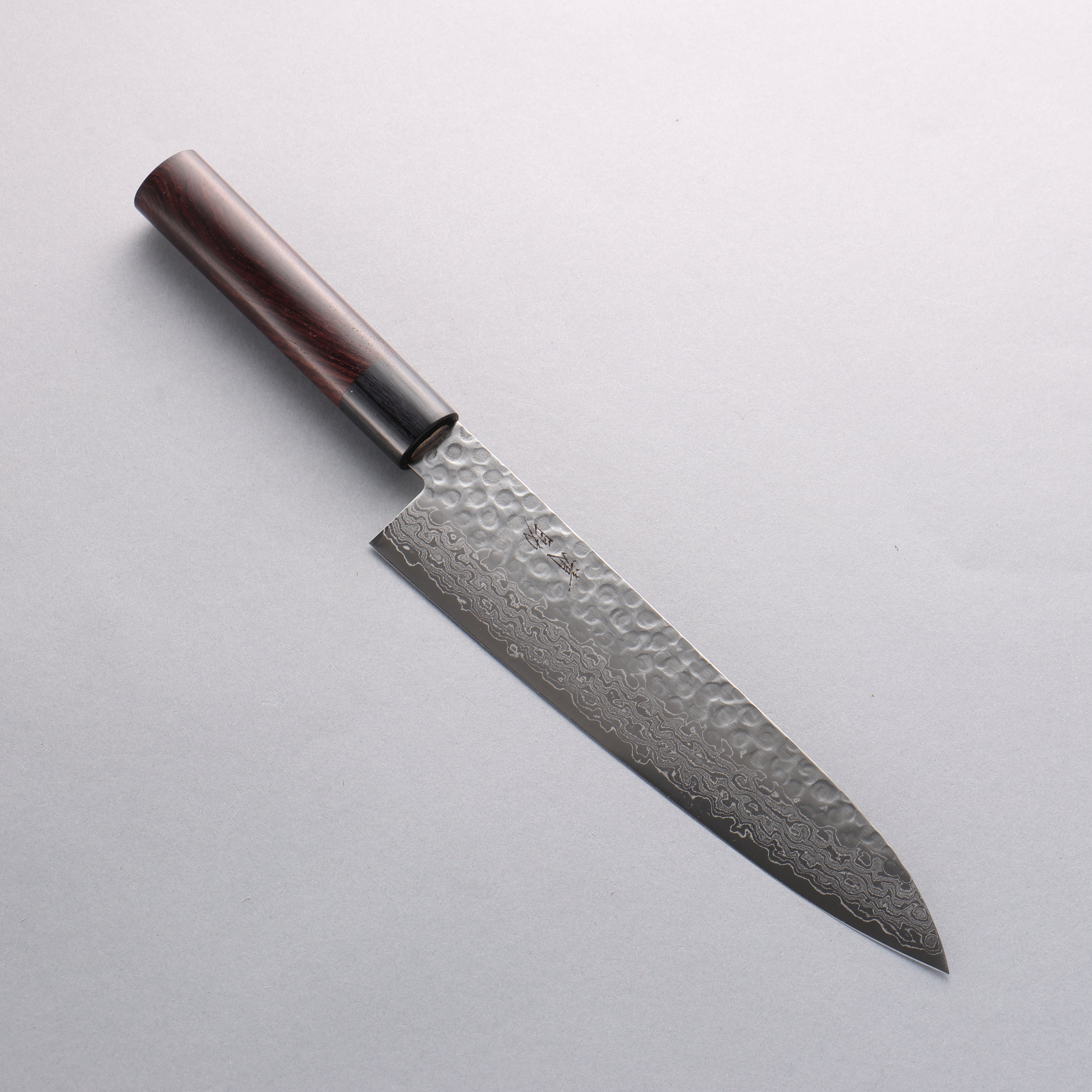 Seisuke Sumi VG10 16 Layer Hammered Damascus Gyuto 210mm Shitan Handle - Seisuke Knife