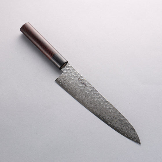 Seisuke VG10 16 Layer Hammered Damascus Gyuto 210mm Shitan Handle - Seisuke Knife