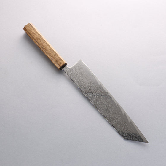 Seisuke Nami AUS10 Mirrored Finish Damascus Kiritsuke 240mm with Oak Handle - Seisuke Knife