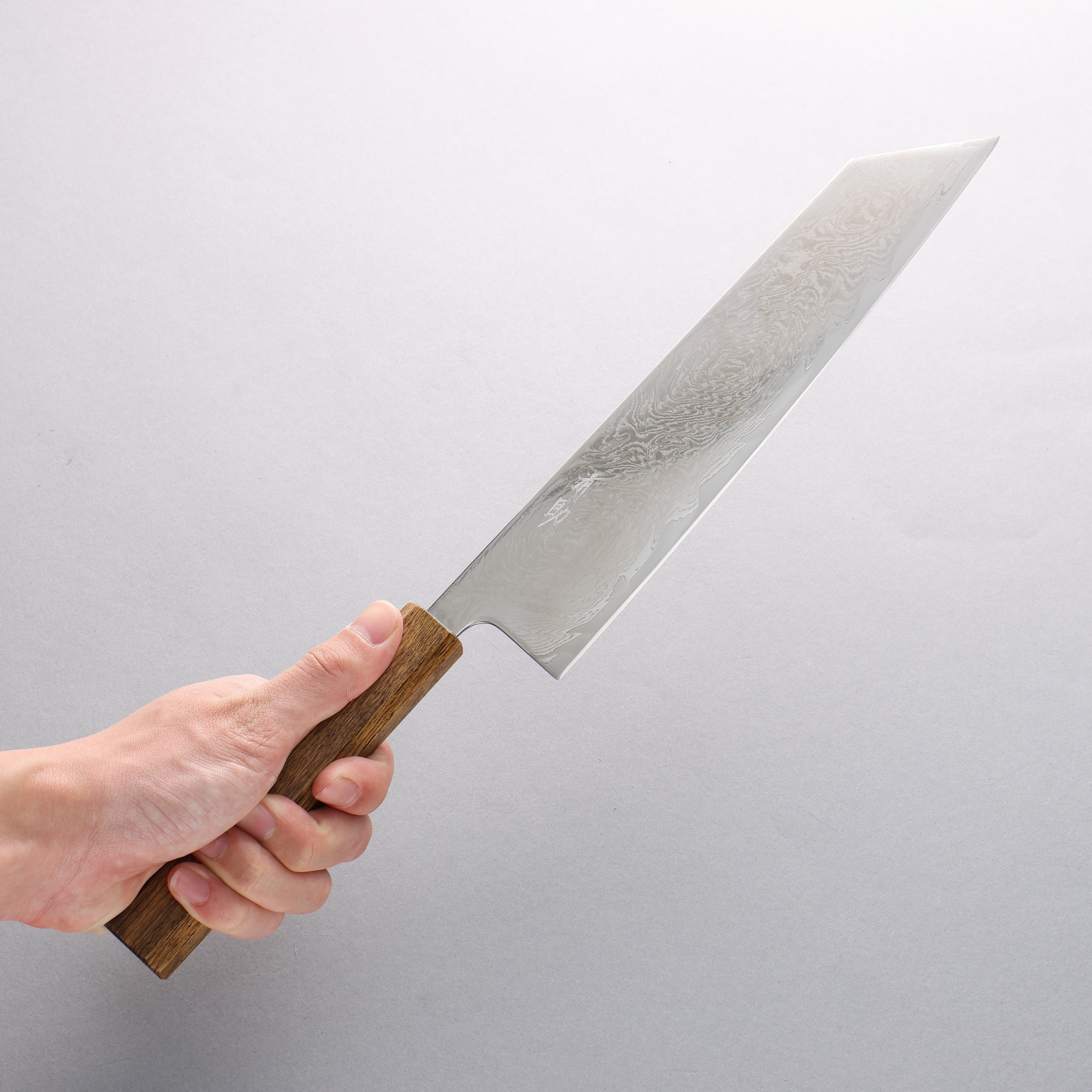 Seisuke Nami AUS10 Mirrored Finish Damascus Kiritsuke 240mm Oak Handle - Seisuke Knife