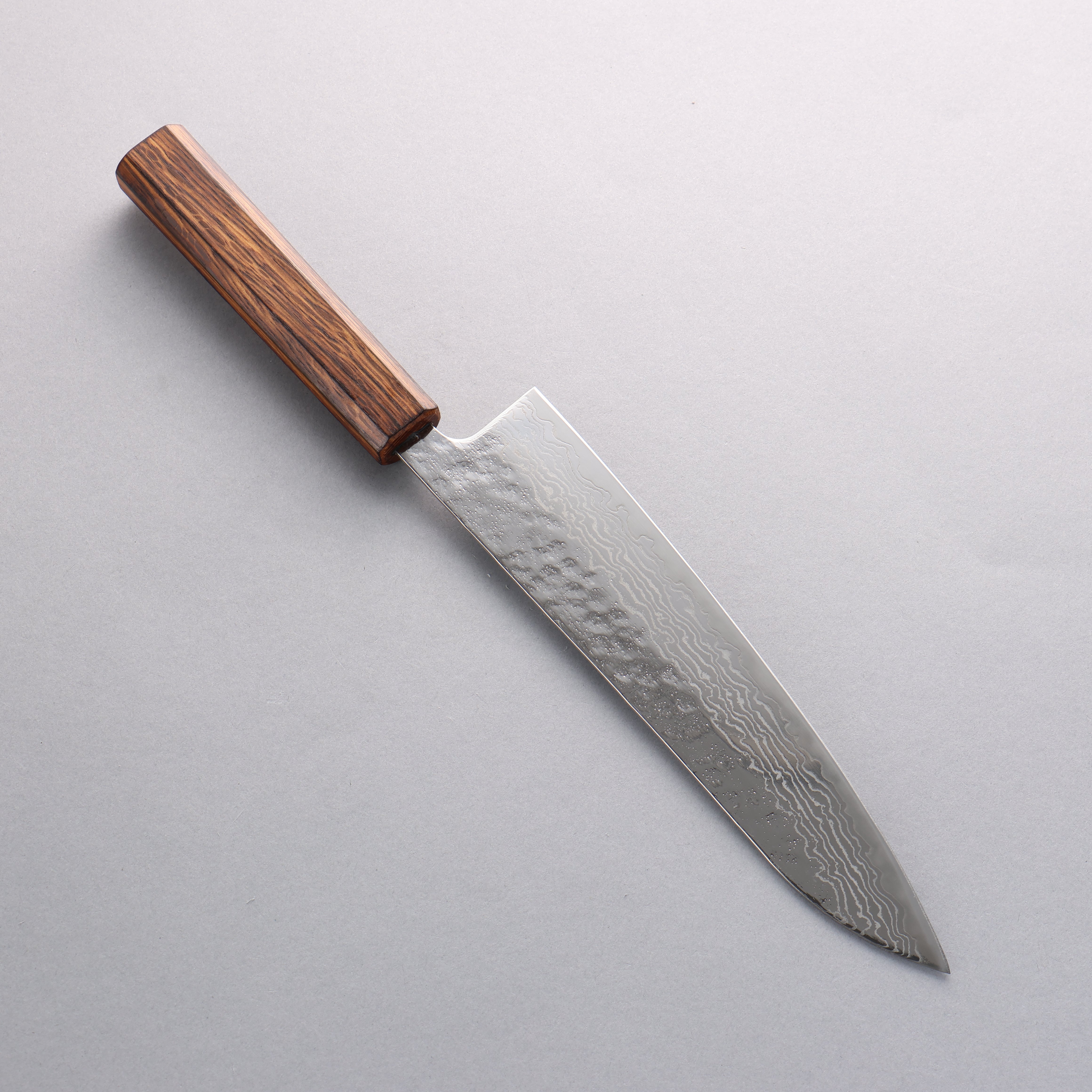 Seisuke Stainless Steel 440C Hammered Damascus Migaki Finished Gyuto 210mm Oak Handle - Seisuke Knife