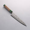 Seisuke Blue Super Hammered Gyuto 210mm with Walnut & Double Green Pakkawood Handle - Seisuke Knife - Slide 9