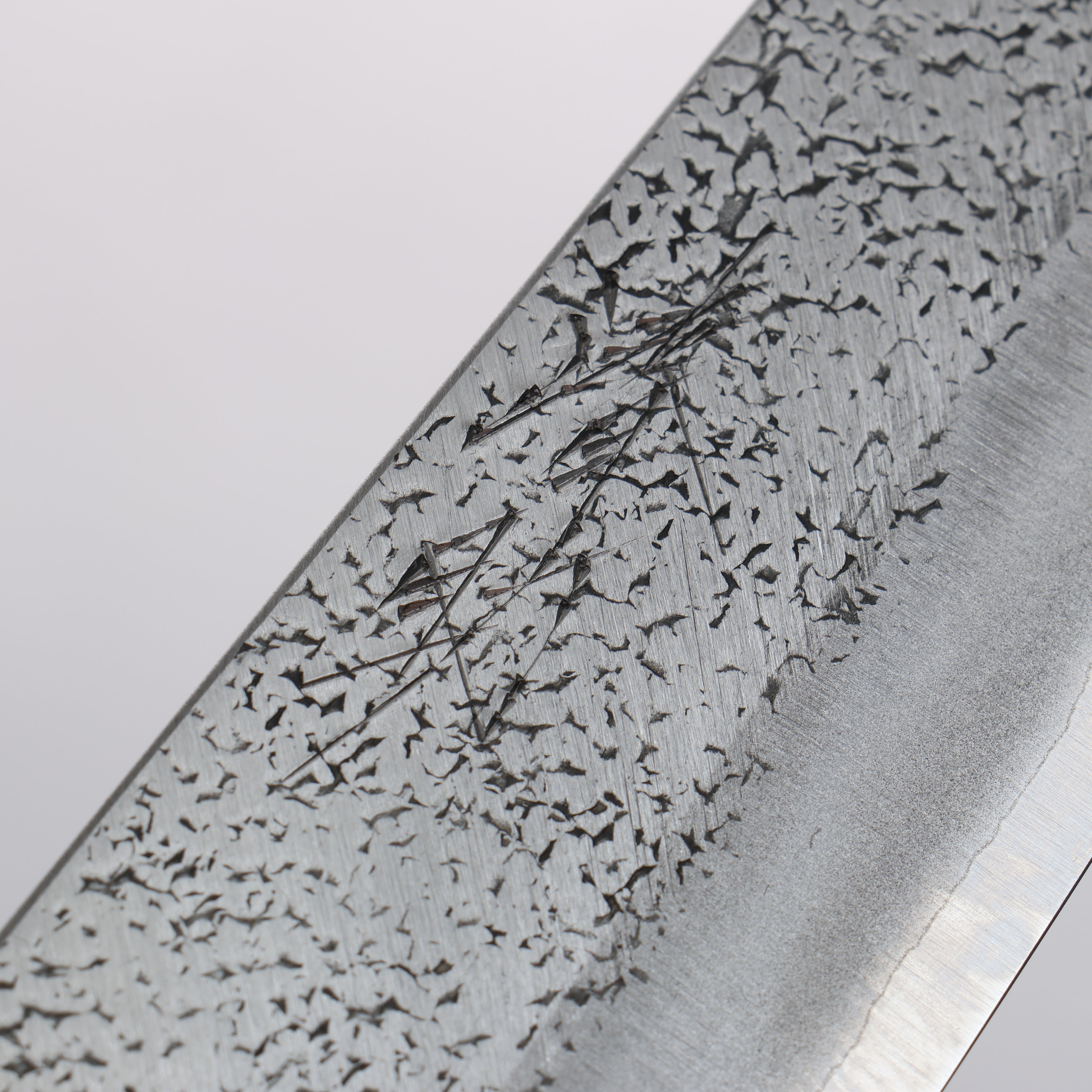 Seisuke Blue Super Hammered Gyuto 210mm Walnut (With Double Green Pakka wood) Handle - Seisuke Knife