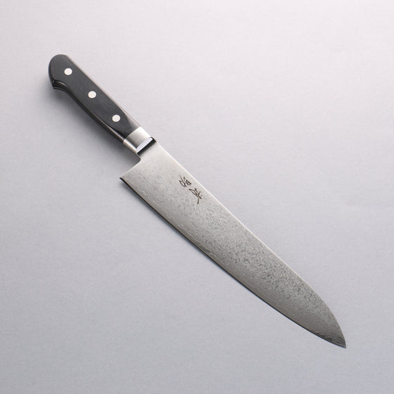 Seisuke VG10 33 Layer Mirrored Finish Damascus Gyuto 240mm Black Pakka wood Handle - Seisuke Knife